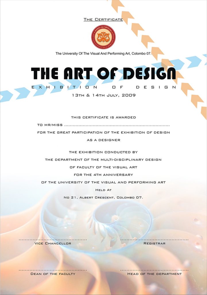 Design UVPA | Certificates